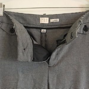 Black and white houndstooth pants